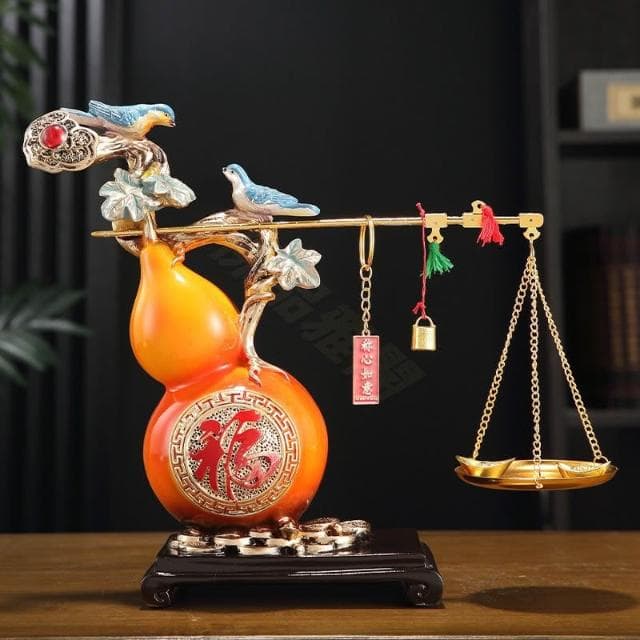 中式稱心如意招財葫蘆玄關擺件客廳酒櫃家居禮物裝飾品喬遷新居