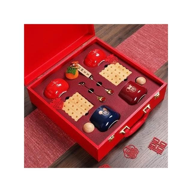 婚禮對杯 有意義的禮物 馬克杯組 馬克杯禮盒組 情侶對杯 創意結婚杯子套裝情侶喜杯子一對新婚送禮物新人閨蜜新娘訂婚實用