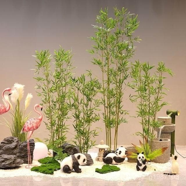 仿真竹子 裝飾 朔料花 裝飾 仿真竹子 假竹子 室內裝飾 仿真植物 隔斷 屏風 室外盆栽 造景 帶梢細毛竹 室內裝飾