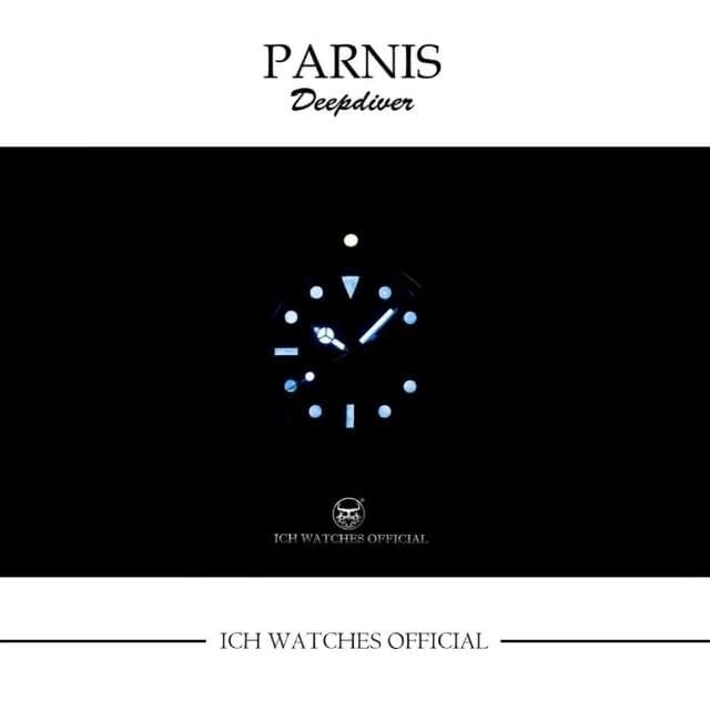 ICHco 實體門市 瑞士PARNIS 44MM水鬼王潛航者潛水錶-機械錶石英錶手錶男錶女錶運動錶勞錶WATCH生日禮物腕錶柏尼時