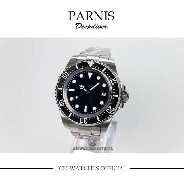 ICHco 實體門市 瑞士PARNIS 44MM水鬼王潛航者潛水錶-機械錶石英錶手錶男錶女錶運動錶勞錶WATCH生日禮物腕錶柏尼時