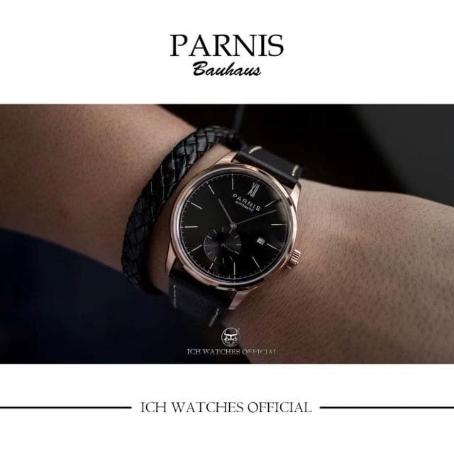 ICHco 實體門市 瑞士Parnis-Bauhaus包豪斯系列商務腕錶-機械錶正裝錶西裝穿搭手錶男錶女錶飛行錶生日禮物情人節禮物送禮