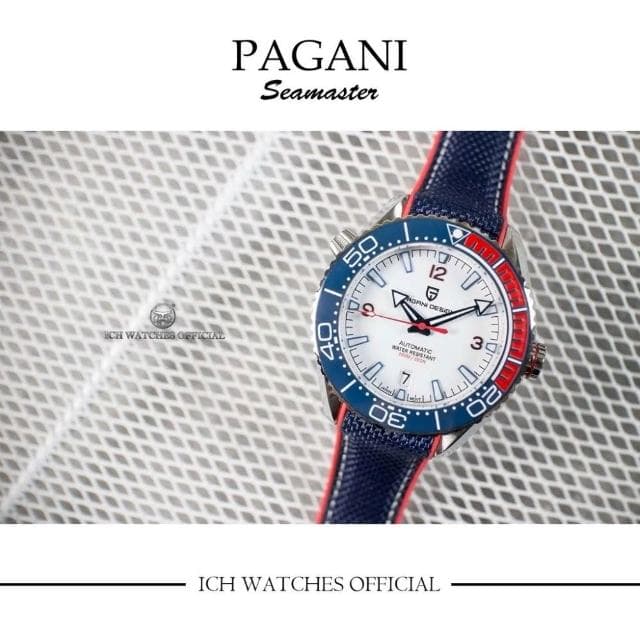 【Pagani 帕加尼】ICHco 實體門市 美國Pagani design PD-1679美國盃競賽系列海馬機械錶-男錶運動錶潛水錶生日禮物情人節禮物007