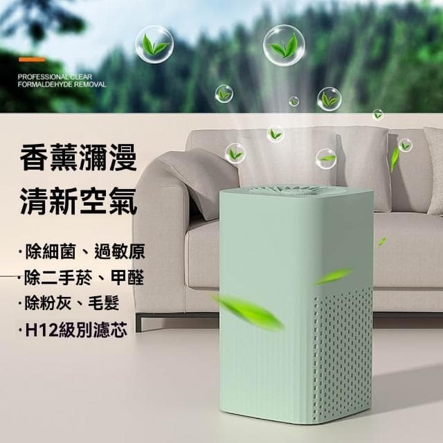 空氣凈化器 USB家用/車載/除甲醛便攜除異味靜音負離子加香器