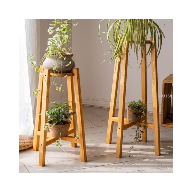 掬涵實木花盆架客廳置物架陽臺多肉綠蘿花盆架落地花幾盆栽植物架 台灣熱賣