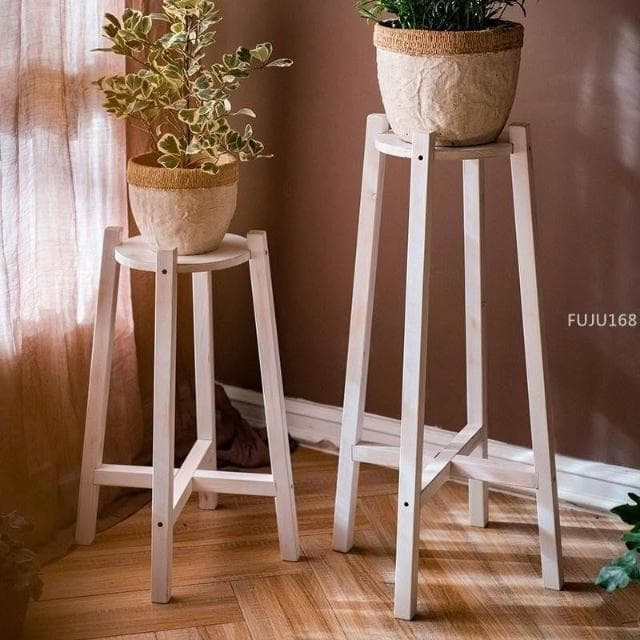 掬涵實木花盆架客廳置物架陽臺多肉綠蘿花盆架落地花幾盆栽植物架 台灣熱賣