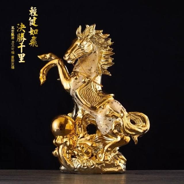 陶瓷 招財金馬 馬到成功 立馬成功 開運 招財擺飾 玄關擺飾 財位擺飾 喬遷 開幕 開幕送禮 交換禮物