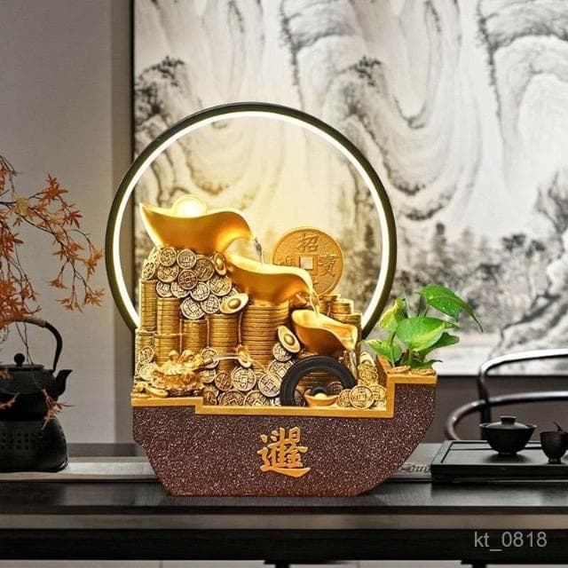 元寶招財 流水擺件 招財流水盆 流水聚寶盆 流水擺件 招財擺飾 開運 風水招財流水組 風水擺件 橋遷 入昔禮物 開幕送禮
