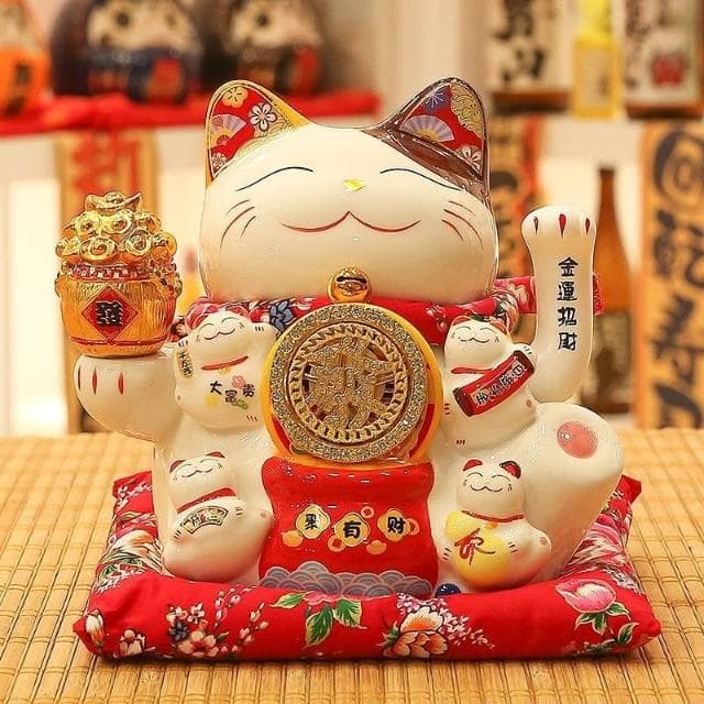 招財貓 轉運輪 自動招手 招財貓擺飾 存錢筒 居傢裝飾 日式風招財貓 入厝禮物 交換禮物 開幕送禮
