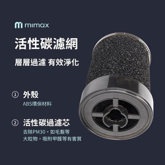 【mimax 米覓】空氣淨化器 清淨機 車用 辦公室 房間 浴室 可攜帶 活性碳濾網