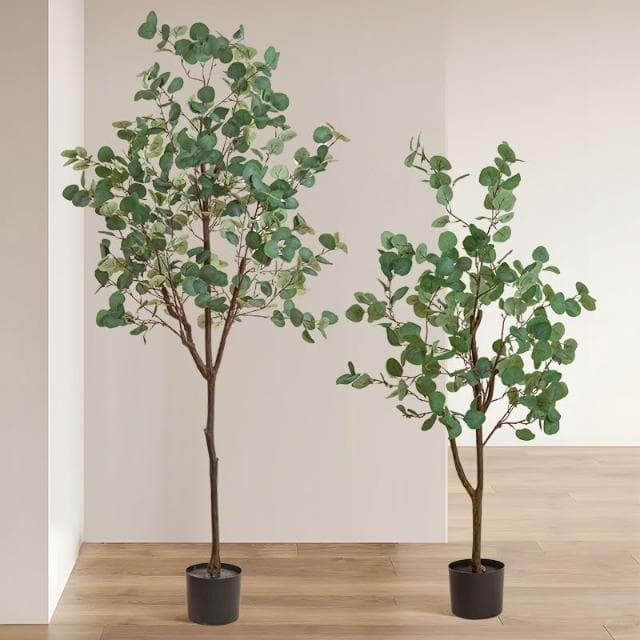 北歐ins仿真尤加利盆栽家居辦公大型落地假植物仿真金錢樹綠植