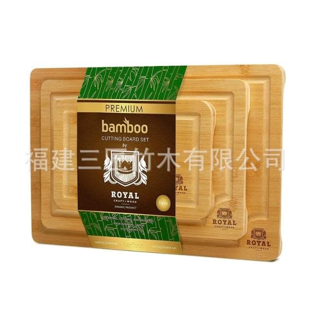 免運到府 免稅 工廠現貨竹木切菜板套裝家用三件套砧板適用於蔬菜、水果、肉類