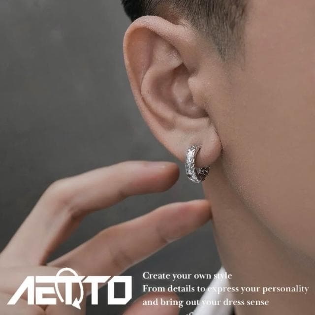 𝑨𝑬𝑻𝑻𝑶 貔貅耳環 精緻浮雕  醫療鋼 黑銀兩色 耳環 耳針 無耳洞 耳夾 鈦鋼耳環 男生耳環 女生耳環 耳飾