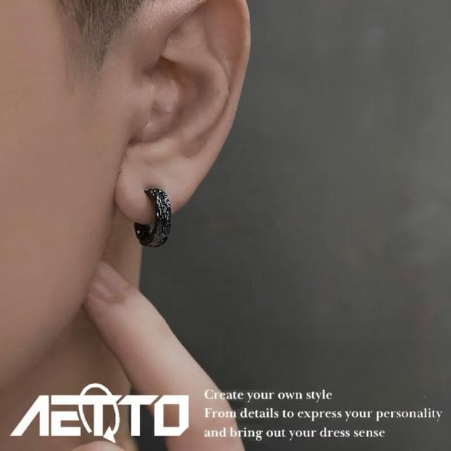 𝑨𝑬𝑻𝑻𝑶 貔貅耳環 精緻浮雕  醫療鋼 黑銀兩色 耳環 耳針 無耳洞 耳夾 鈦鋼耳環 男生耳環 女生耳環 耳飾
