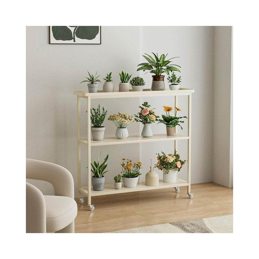 -2025年新款- 免運費 植物架 花架子 盆栽架 移動置物架 客廳落地式花架 陽臺簡約現代花盆架 鐵藝植物擺放層架