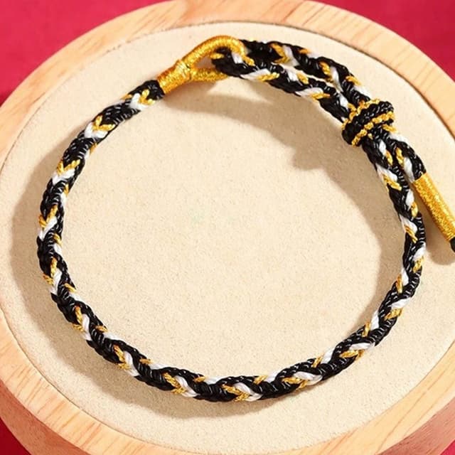 【EMMA SUE】結緣品 禮物 心想事成 可調節 手工編織 串珠手環 本命年 五行手鍊 手繩紅繩 男女通用 開運 幸運手環 手鍊