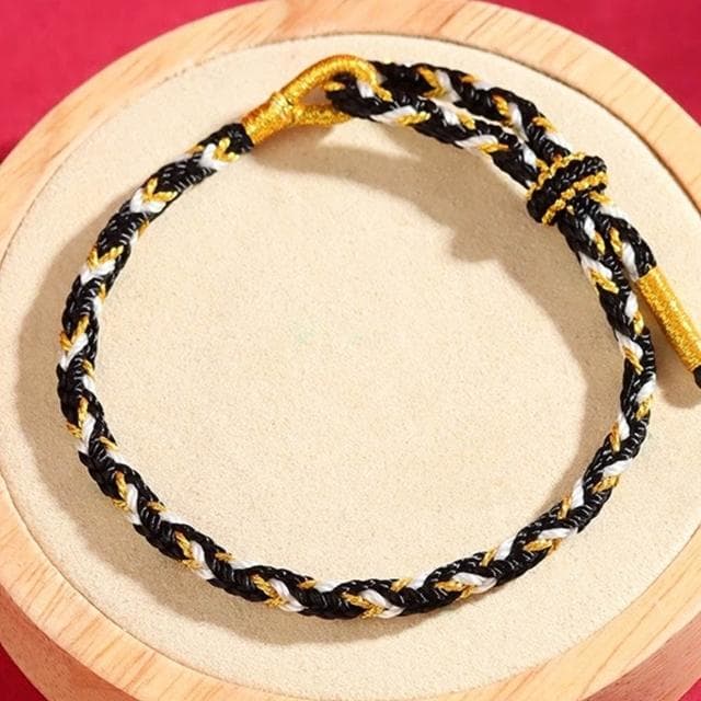 【EMMA SUE】結緣品 禮物 心想事成 可調節 手工編織 串珠手環 本命年 五行手鍊 手繩紅繩 男女通用 開運 幸運手環 手鍊