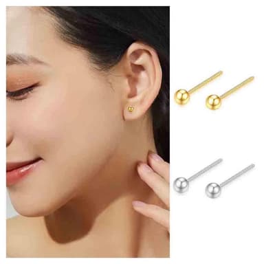 【EMMA SUE】女生耳環 925純銀 圓球 耳釘 飾品 耳環 小耳環 簡約 時尚 設計感 純銀耳環 925銀針 耳飾 防過敏耳環 