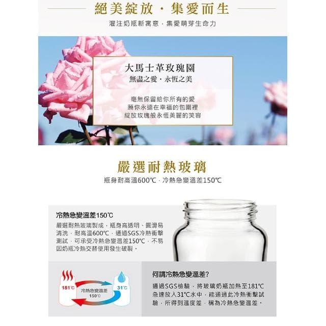 【Simba 小獅王辛巴】Simba小獅王辛巴 蘿蔓晶鑽 標準 寬口玻璃奶瓶  仁仁藥局  玻璃奶瓶