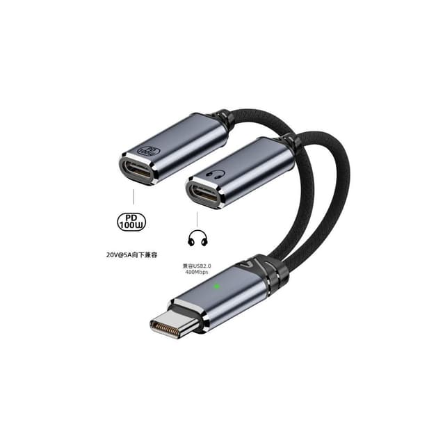 TypeC耳機 轉 TypeC 轉接線 100W 耳機 聽音樂 通話 線控 iPhone16 iPad Mac 快充