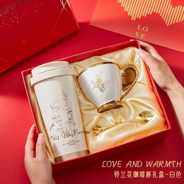 生日禮物送女生客戶老師實用高級感禮盒保溫杯定制結婚美業伴手禮