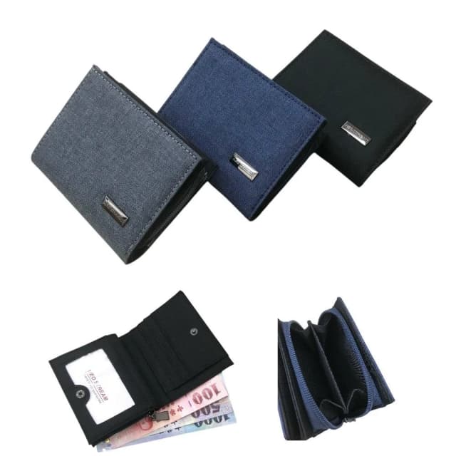 NEO STREAM 刷紋尼龍布短夾 拉鍊零錢袋 可放零錢 尼龍短夾 男生錢包 短夾 休閒 皮夾 男生皮夾 學生錢包 男用錢包 錢包