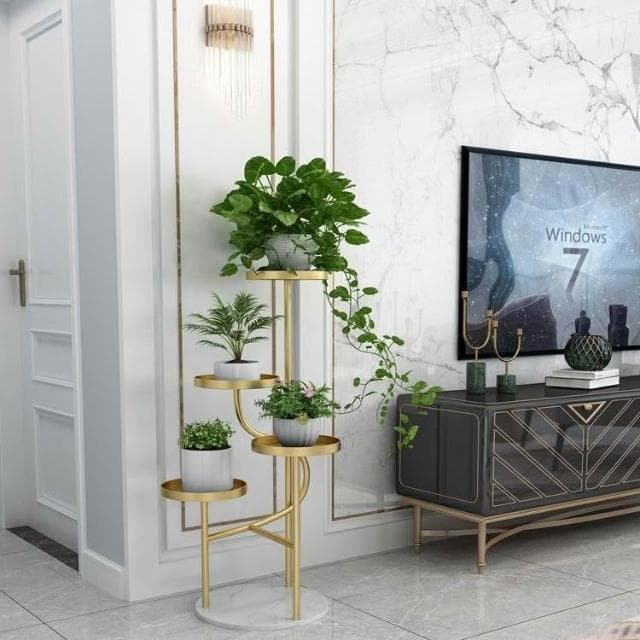 花架 盆栽架 植物架 北歐鐵藝客廳花架室內裝飾花架置物架陽臺多層花架簡約綠蘿擺放架