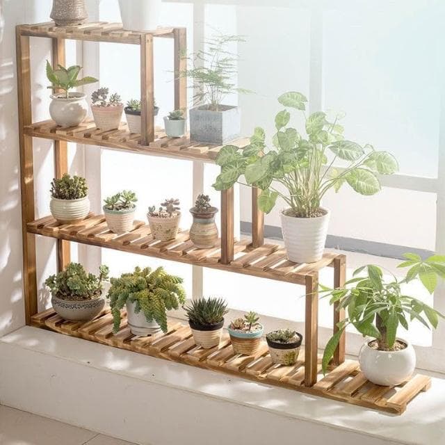 花架 盆栽架 植物架 窗臺花架實木多層陽臺客廳室內花盆階梯飄窗多肉架子落地式置物架