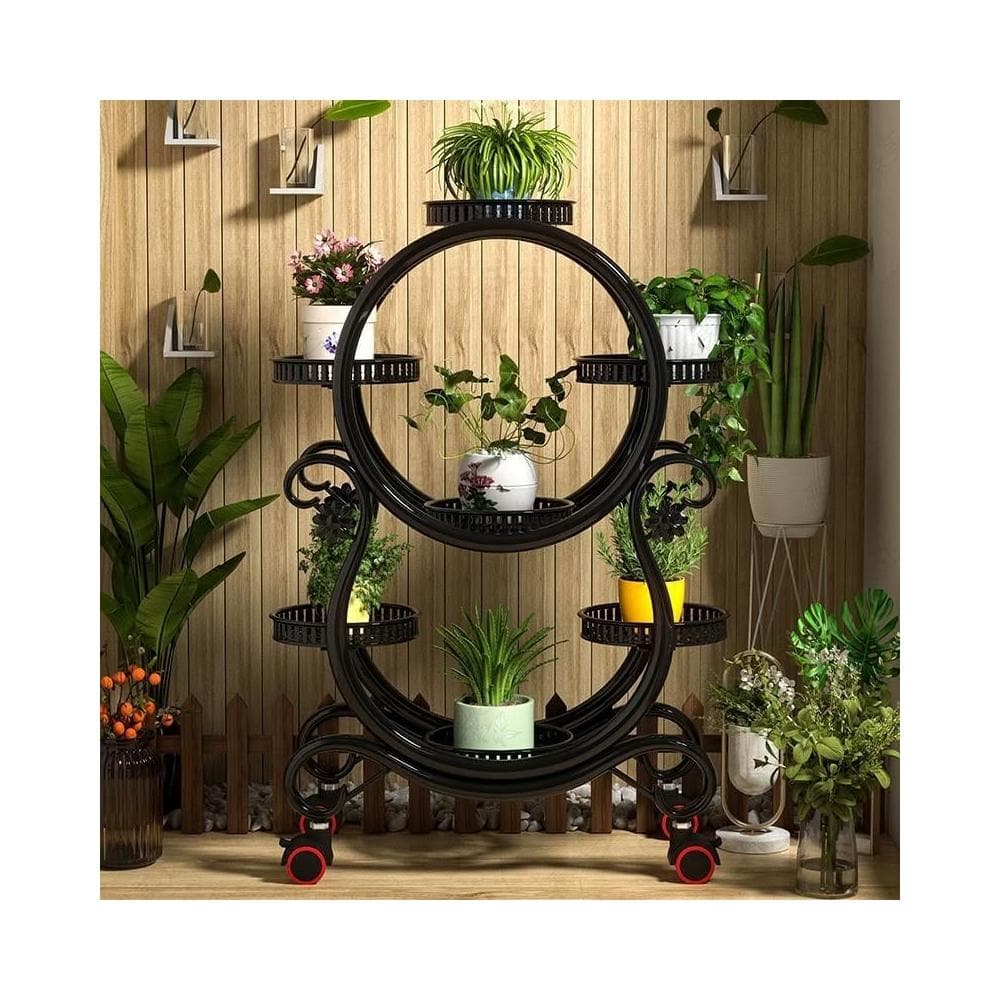花架 盆栽架 植物架 花架子室內鐵藝多層置物架傢用陽臺多肉綠蘿花盆架簡約客廳落地式