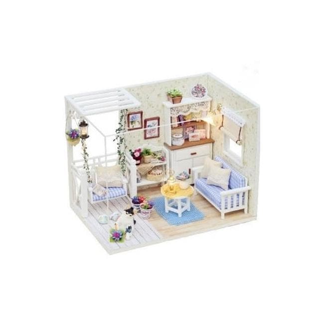大旺小鋪:DIY小屋小貓日記  袖珍屋娃娃屋材料包 生日結婚母親節情人節聖誕交換禮物 實體店面