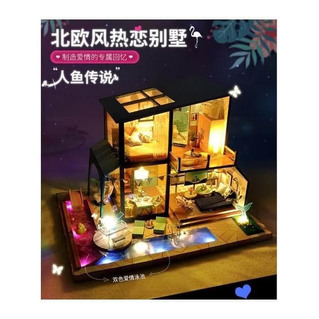 大旺小舖:台北現貨DIY小屋人魚傳說 袖珍屋娃娃屋材料包 生日結婚母親節情人節聖誕交換禮物 實體店面