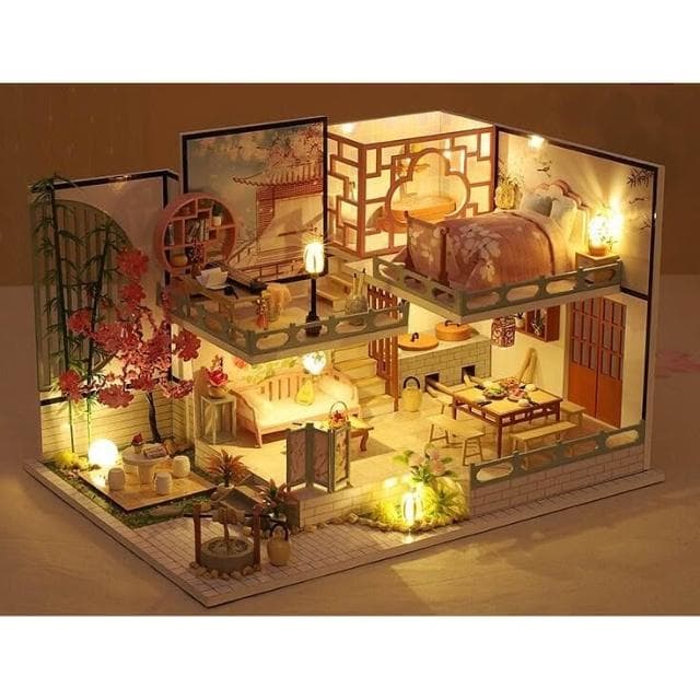 大旺小舖:DIY小屋 雅琴閣袖珍屋娃娃屋材料包 生日結婚母親節情人節聖誕交換禮物 實體店面