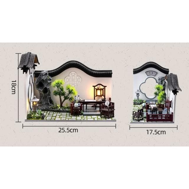 大旺小舖: diy袖珍娃娃屋材料包中式庭院淺雲居 生日結婚聖誕情人節禮物 台北車站實體店面