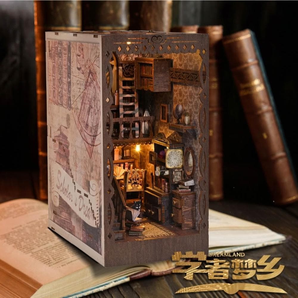 大旺小舖:書立DIY小屋學者夢鄉 袖珍屋娃娃屋材料包 生日結婚母親節情人節聖誕交換禮物 實體店面