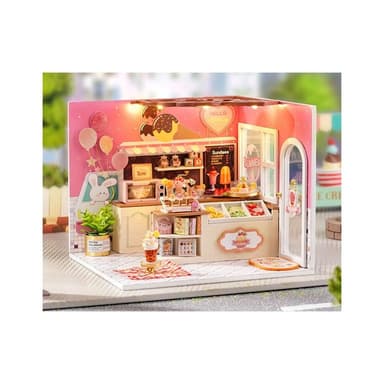 大旺小舖:台北現貨DIY小屋幸運雪糕店 我的小場景系列 袖珍屋娃娃屋材料包 生日結婚母親節情人節聖誕交換禮物 實體店面
