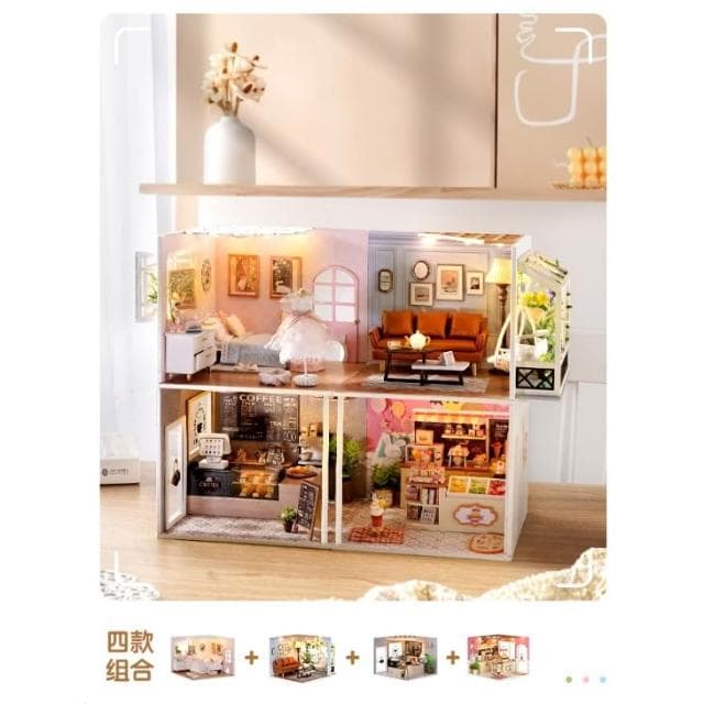 大旺小舖:台北現貨DIY小屋幸運雪糕店 我的小場景系列 袖珍屋娃娃屋材料包 生日結婚母親節情人節聖誕交換禮物 實體店面