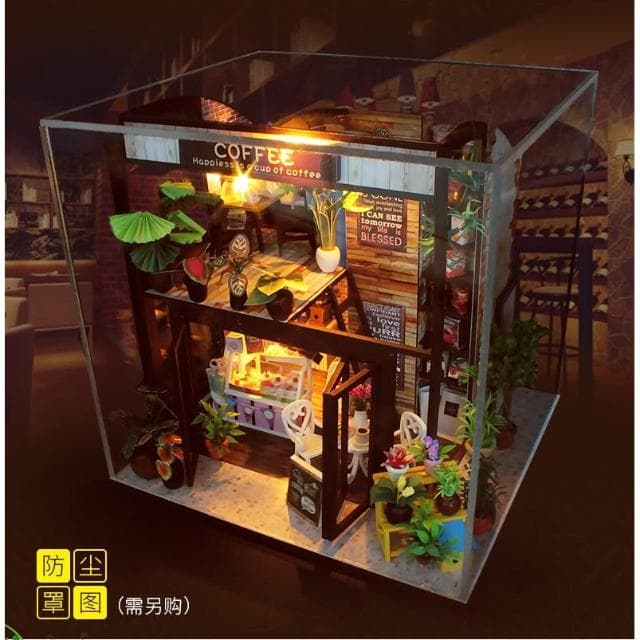 大旺小舖: 台北市有現貨 diy袖珍娃娃屋材料包小屋時光旅行咖啡屋 生日結婚母親節情人節聖誕交換禮物 實體店面