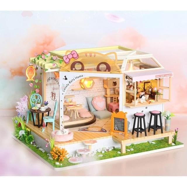 大旺小舖:台北現貨DIY小屋貓咖後花園 袖珍屋娃娃屋材料包 生日結婚母親節情人節聖誕交換禮物 實體店面