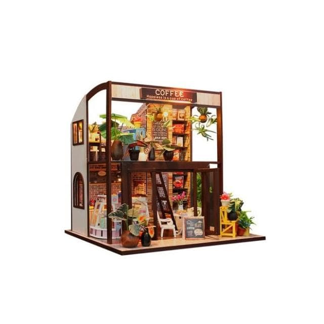 大旺小舖: 台北市有現貨 diy袖珍娃娃屋材料包小屋時光旅行咖啡屋 生日結婚母親節情人節聖誕交換禮物 實體店面