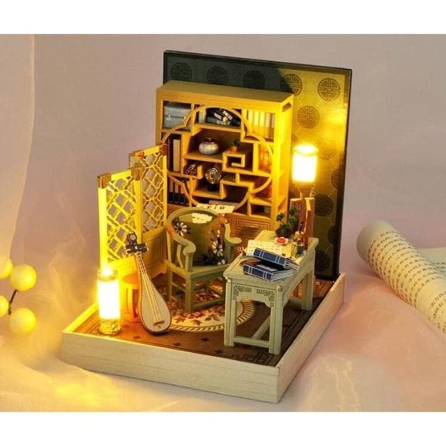大旺小舖:新款diy袖珍娃娃屋材料包小屋黃櫨 墨色集系列 台北車站實體店面 生日結婚母親節情人節聖誕交換禮物