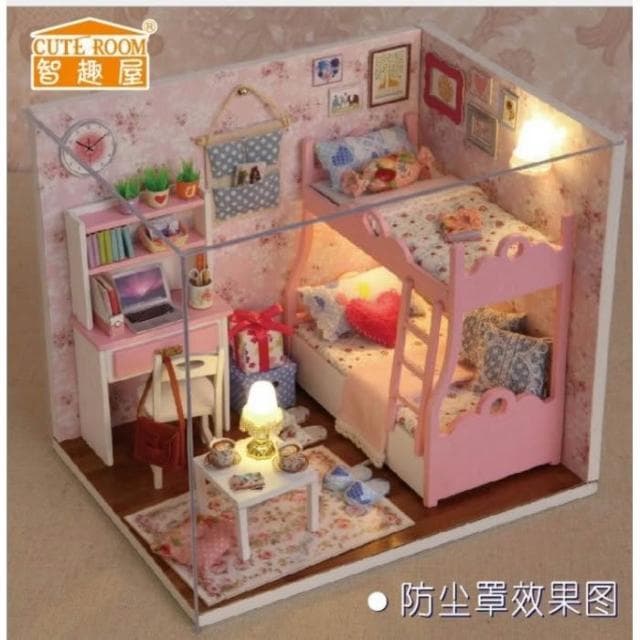 大旺小舖:DIY小屋袖珍屋娃娃屋小屋材料包花樣年華 生日結婚母親節情人節聖誕交換禮物 實體店面