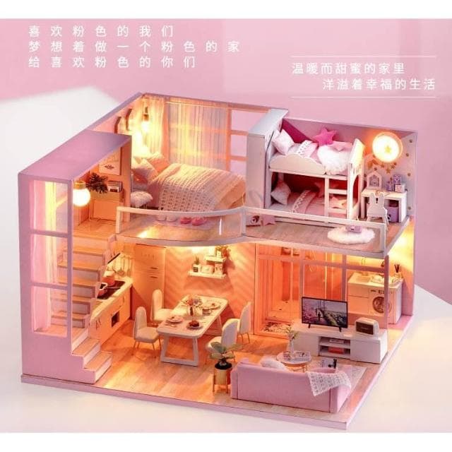 大旺小舖:DIY小屋 夢想天使 袖珍屋娃娃屋材料包 現貨在台北當天寄 賣場上百款小屋 生日結婚母親節情人節聖誕交換禮物