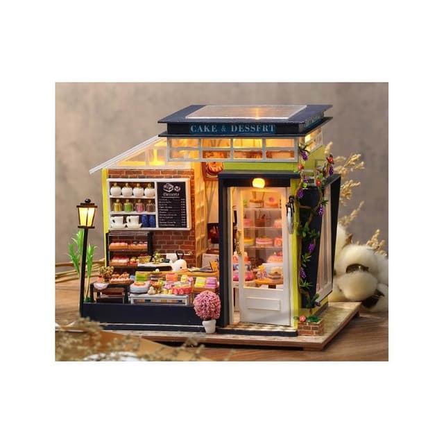 大旺小舖:DIY小屋 蜜語烘培 蛋糕店袖珍屋娃娃屋材料包 生日結婚母親節情人節聖誕交換禮物 實體店面