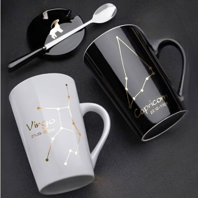 星座陶瓷馬克杯  星座杯 情侶馬克杯 情人禮物 紀念禮物 週年紀念 情人節 陶瓷杯 個性馬克杯 生日禮物 馬克杯