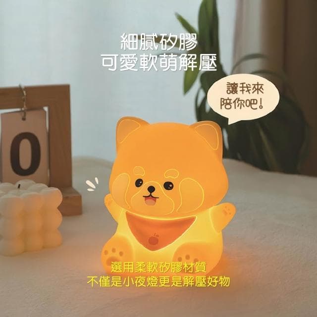 Cstar 創意小浣熊夜燈 LD78 聖誕禮物 小夜燈 交換禮物 可愛小夜燈