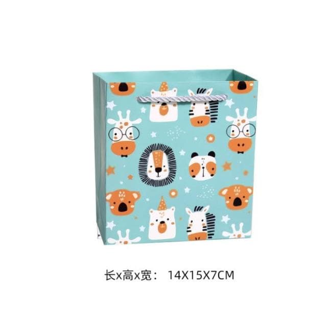 嚴選SHOP 動物王國 手提紙袋 婚禮小物袋 包裝袋 喜糖袋 回禮袋 送客禮袋 禮物袋 禮品袋飾品袋 紙袋 D205