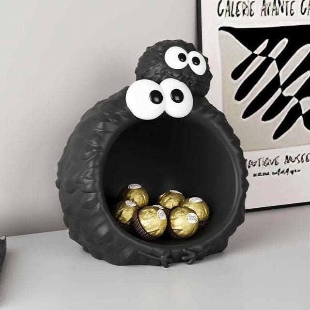 創意煤球入戶鑰匙收納擺件置物架 客廳鞋櫃裝飾品 喬遷新居禮品