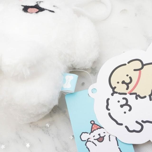 𝗣𝗲𝗻𝗻𝘆 𝗦𝘁𝘂𝗱𝗶𝗼韓國Maltese線條小狗生日帽吊飾✔️掛飾 娃娃 鑰匙圈 布偶 生日禮物