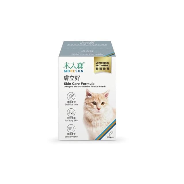 【MORESON 木入森】貓咪護膚保養 25包 50包/盒 膚立好(皮毛保健 護膚亮毛 貓咪保健品 貓咪保養品)