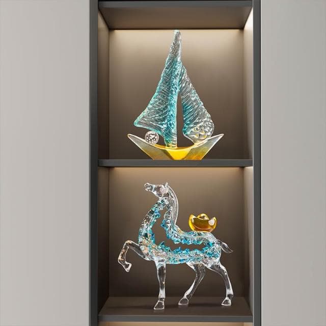 一帆風順帆船擺件酒櫃裝飾客廳電視櫃輕奢高檔辦公室開業喬遷禮物